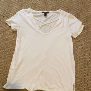 White Criss Cross Top